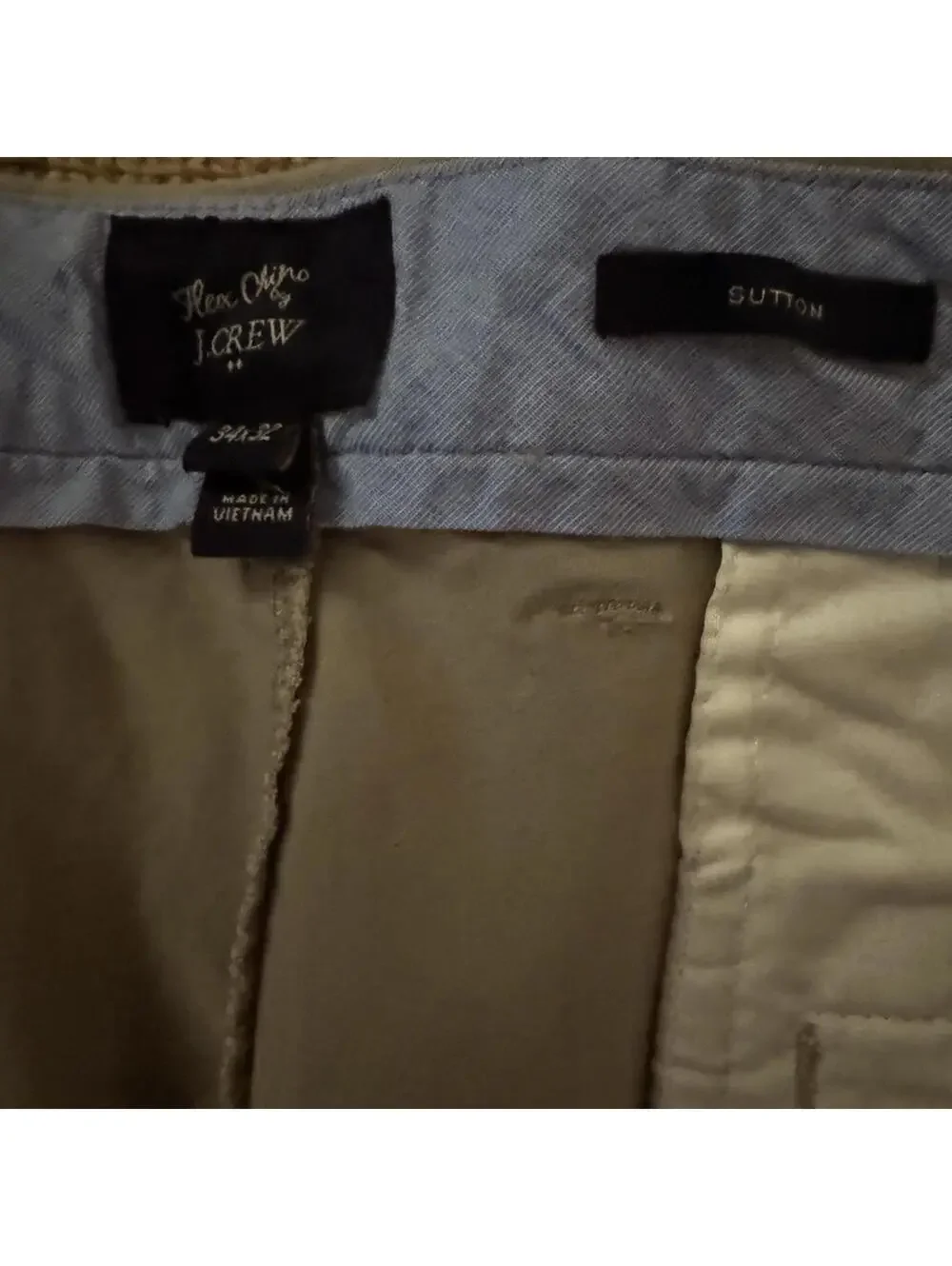 Vintage J.Crew Flex Chino Sutton Straight fit khaki pants 34x32